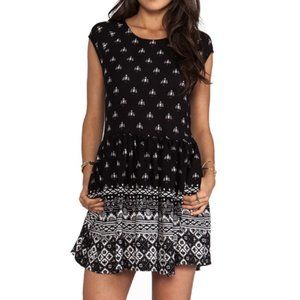 MINKPINK Native Nights Thunderbird Babydoll Rayon Dress
